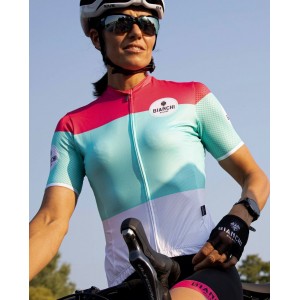 GORDONA Radtrikot Damen kurzarm weiß/celeste/pink (E21-4700) GORDONA Radtrikot Damen kurzarm weiß/celeste/pink (E21-4700)