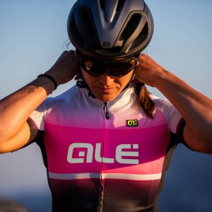 ALE BLEND LADY Radtrikot Damen kurzarm schwarz/neonpink ALE BLEND LADY Radtrikot Damen kurzarm schwarz/neonpink