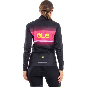 Alé BLEND LADY Radtrikot Damen langarm schwarz/neonpink