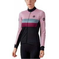 ALE CHAOS Retro Radtrikot Damen langarm schwarz/rosa