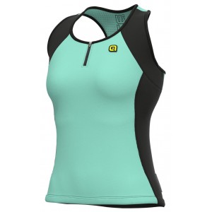 ALE COLOR BLOCK LADY TOP Radtrikot Damen ärmellos türkis E22
