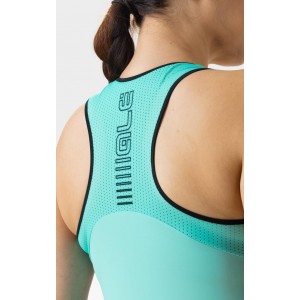 ALE COLOR BLOCK LADY TOP Radtrikot Damen ärmellos türkis E22