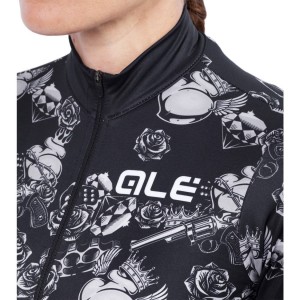 ALE LAS VEGAS Damen Radtrikot langarm schwarz