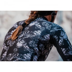 ALE LAS VEGAS Damen Radtrikot langarm schwarz