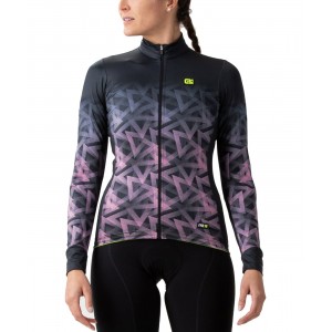 ALE PYRAMID Damen Winter Fahrradjacke schwarz/pink