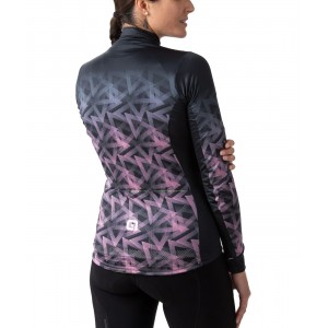 ALE PYRAMID Damen Winter Fahrradjacke schwarz/pink