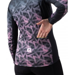 ALE PYRAMID Damen Winter Fahrradjacke schwarz/pink