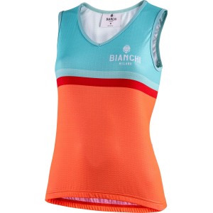 LISCIA Radtrikot Damen ärmellos orange/celeste (E20-4120)