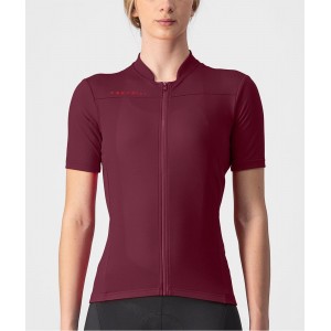 ANIMA 3-Radtrikot Damen kurzarm bordeaux