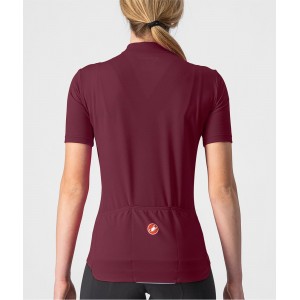 ANIMA 3-Radtrikot Damen kurzarm bordeaux