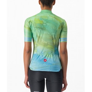 MARMO Radtrikot Damen kurzarm grün-blau (multicolor baby blue)