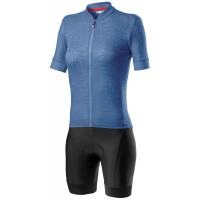 Damen Radsport-Set (Radtrikot Promessa Jacquard+Radhose Prima) blau/schwarz