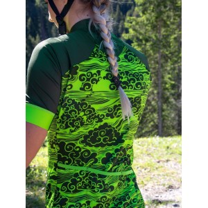 BEIJING 2008 Radtrikot Damen kurzarm grün (E21-4449)