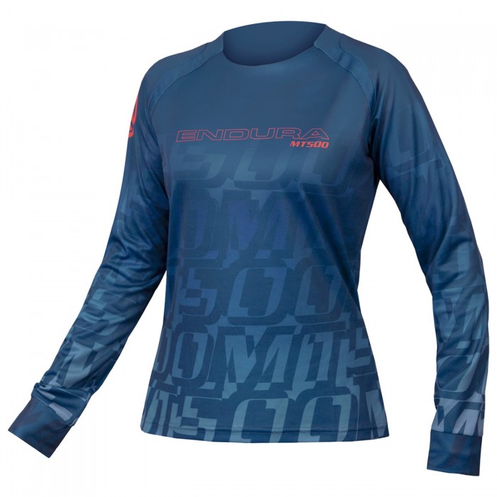 MT500 Print Tee LTD Radtrikot Damen langarm MTB/Freeride blau (E6219BB)