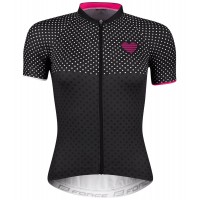 POINTS Radtrikot Damen kurzarm schwarz/pink (9001320)