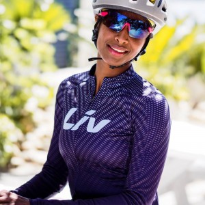 Liv BELIV Radtrikot Damen langarm lila