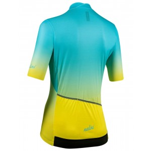ANTWERP 1920 Radtrikot Damen kurzarm türkis/neongelb (E21-4050) ANTWERP 1920 Radtrikot Damen kurzarm türkis/neongelb (E21-4050)