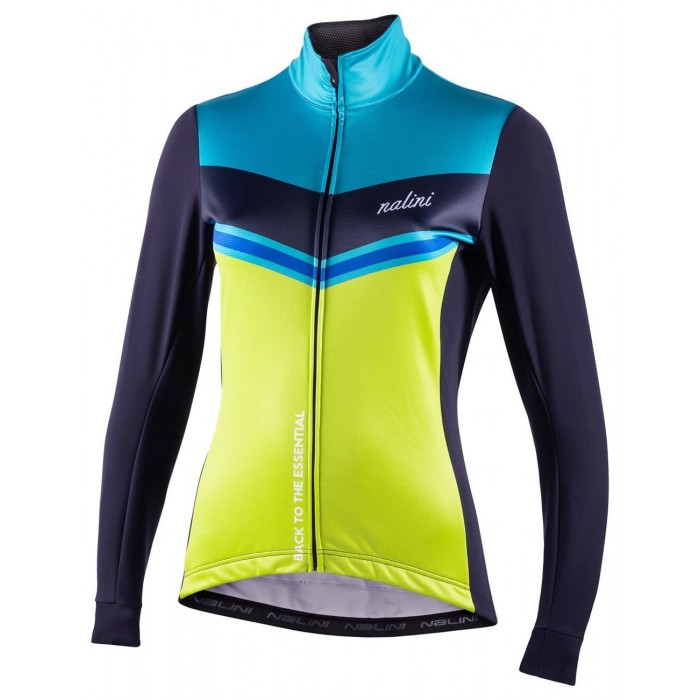 Asfalto Lady Jkt Damen Fahrrad Winterjacke dunkelblau/gelbgrün/türkis (I22-4200)