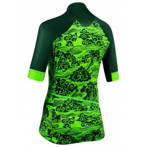 BEIJING 2008 Radtrikot Damen kurzarm grün (E21-4449)