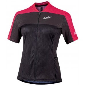 Lady Country Jersey MTB Trikot Damen kurzarm schwarz/pink (E21-4000)