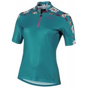 LAKE PLACID 1932 MTB Radtrikot Damen kurzarm türkis (E20-4200)