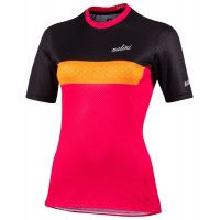 MTB Lady Shirt Radtrikot Damen kurzarm pink/schwarz (E22-4700)