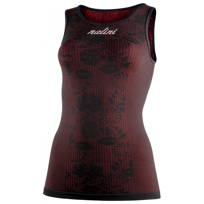 Seamless Lady Tank Funktionsunterhemd Damen ärmellos schwarz/rot (E22-4000)