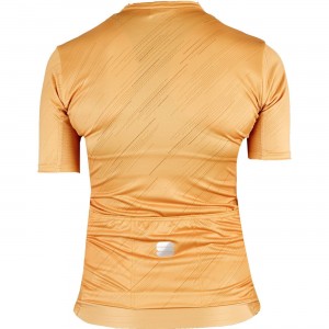 FLARE Radtrikot Damen kurzarm gold