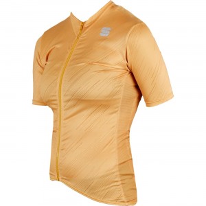 FLARE Radtrikot Damen kurzarm gold