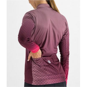 ROCKET W THERMAL JERSEY Damen Radtrikot langarm lila (mauve)