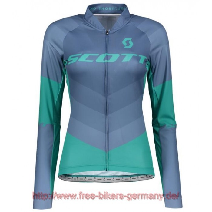 2018 Scott RC PRO ensign blau Damen Fahrradtrikot Langarm Radtrikot Kaufen