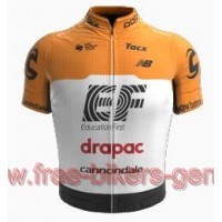 Cannondale Education First-Drapac 2018 orange Fahrradbekleidung Radtrikot Satz Kurzarm Radtrikot Kaufen
