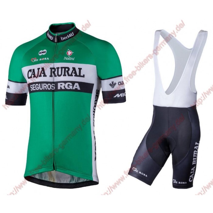 Radsport Caja Rural 2018 Radbekleidung Satz Trikot Kurzarm+Trägerh Radtrikot Kaufen