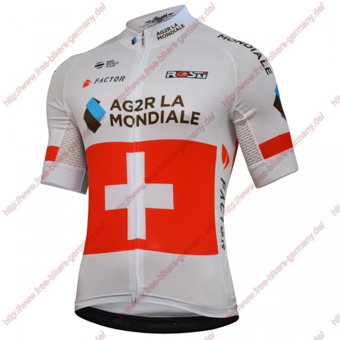 Radsport Team Ag2r La Mondiale 2018 Swiss Champion Trikot Kurzarm Radtrikot Kaufen Radsport Team Ag2r La Mondiale 2018 Swiss Champion Trikot Kurzarm Radtrikot Kaufen