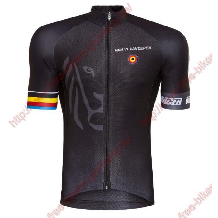 Radsport Bioracer Van Vlaanderen schwarz 2018 Trikot Kurzarm Radtrikot Kaufen