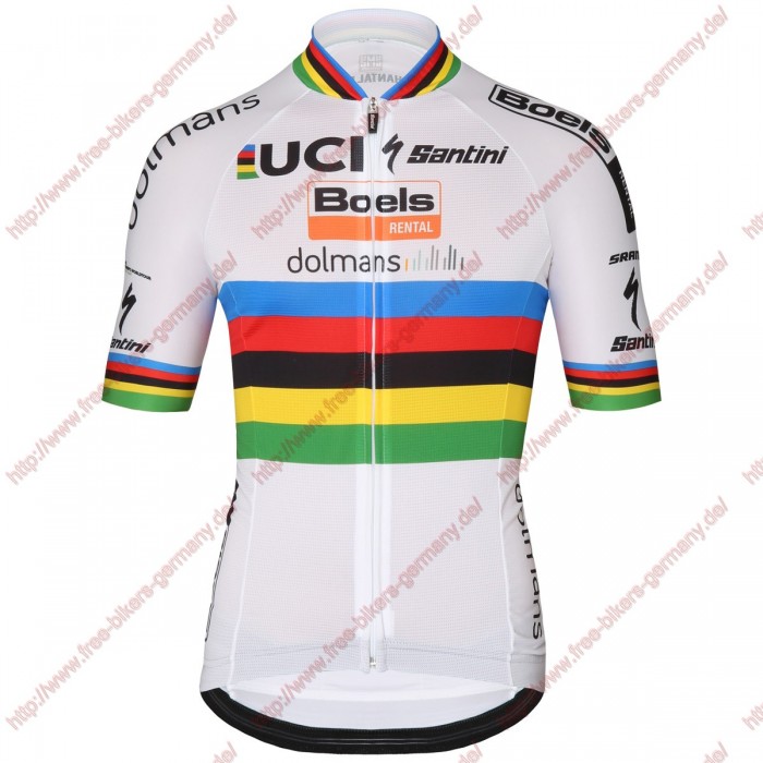 Radsport Boels Dolmans 2018 World Champion Trikot Kurzarm Radtrikot Kaufen