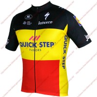 Radsport Quick Step Floors Belgium Champion 2018 Trikot Kurzarm Radtrikot Kaufen