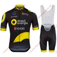 Radsport TEAM DIRECT ENERGIE 2018 Radbekleidung Satz Trikot Kurzarm+Trägerh Radtrikot Kaufen