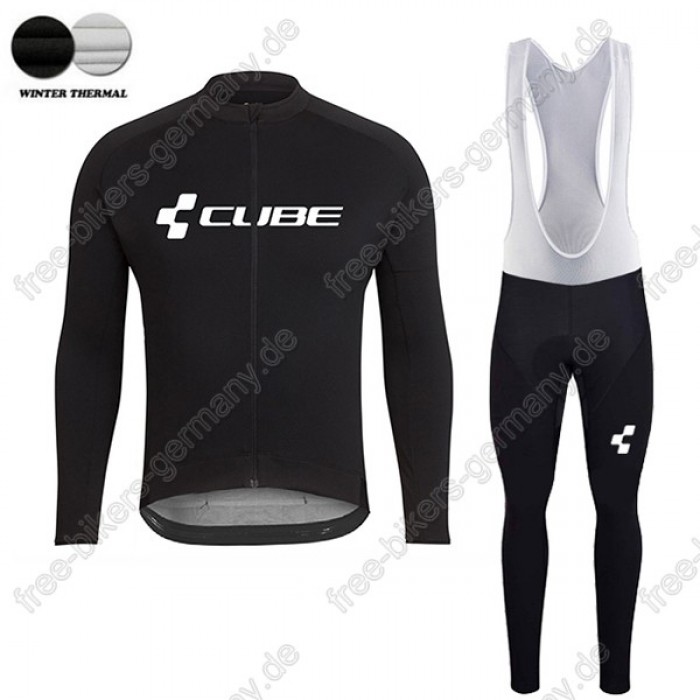 Profiteam 2018 Cube schwarz winter thermal fleece Fahrradbekleidung Trikot Langarm+Lang Tr Radtrikot Kaufen