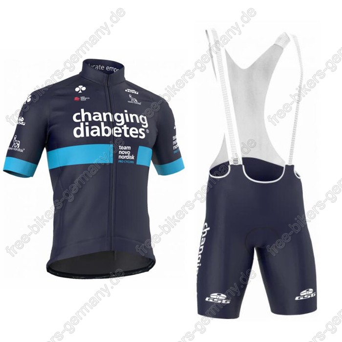 Profiteam 2018 Novo Nordisk Radbekleidung Satz Trikot Kurzarm+Trägerh Radtrikot Kaufen