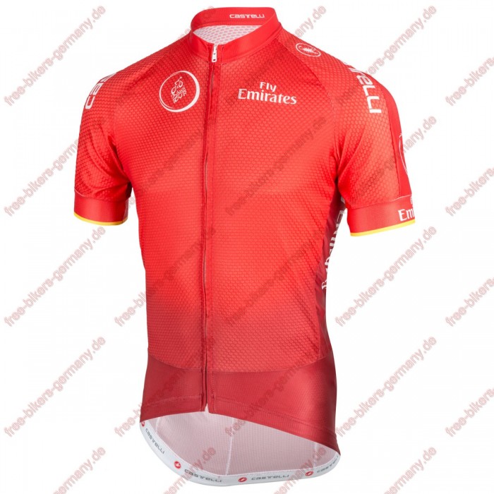 Profiteam 2018 Dubai Tour rot Trikot Kurzarm Outlet Radtrikot Kaufen