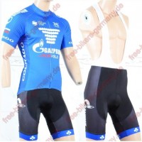 Profiteam 2018 Gazprom-Rusvelo Radbekleidung Satz Trikot Kurzarm+Trägerh Radtrikot Kaufen