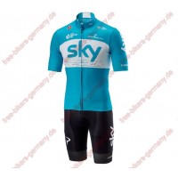 Profiteam 2018 TEAM SKY blau Fahrradbekleidung Trikot Kurzarm Radtrikot Kaufen