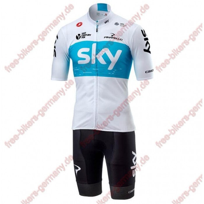 Profiteam 2018 TEAM SKY Weiß Fahrradbekleidung Trikot Kurzarm Radtrikot Kaufen
