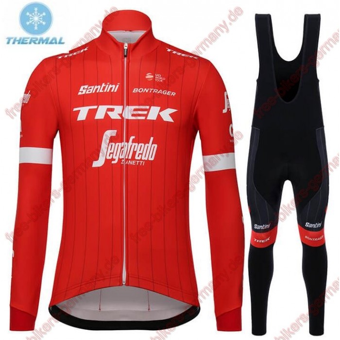 Profiteam 2018 Trek Segafredo rot thermique Fahrradbekleidung Trikot Langarm+Lang Tr Radtrikot Kaufen