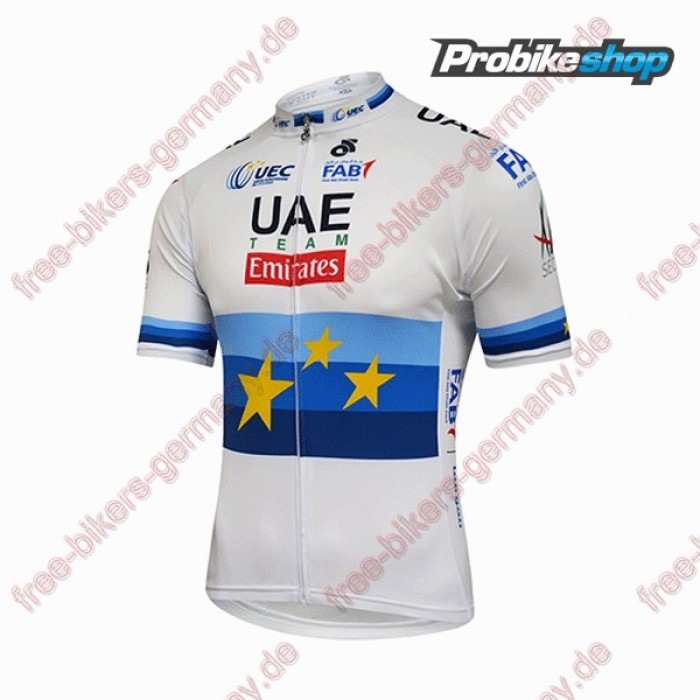 Profiteam 2018 UAE EUROPEAN CHAMPION Trikot Kurzarm Outlet Radtrikot Kaufen