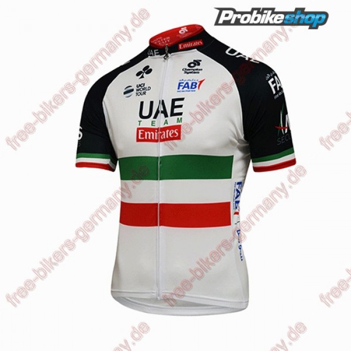 Profiteam 2018 UAE ITALIAN CHAMPION Trikot Kurzarm Outlet Radtrikot Kaufen