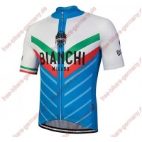 Profiteam 2018 Bianchi Milano Tiera Blau Weiß Trikot Kurzarm 13582XF Radtrikot Kaufen