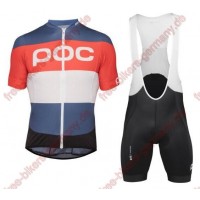 Profiteam 2018 POC Essential prismane multi red Radbekleidung Satz Trikot Kurzarm+Trägerhosen Sets Radtrikot Kaufen
