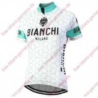 Profiteam 2018 Bianchi Milano Nevola Weiß Damen Trikot Kurzarm 59428YU Radtrikot Kaufen